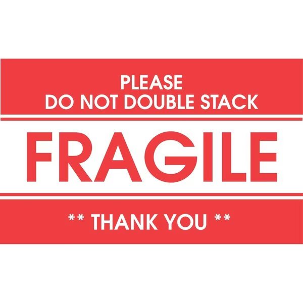 Label, DL1522, FRAGILE PLEASE DO NOT DOUBLE STACK, 2